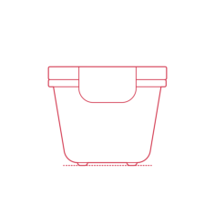 Objects Food Containers Ikea 365 Food Container Square 6 Oz Sticker Outline Svg File, Free Vectors File